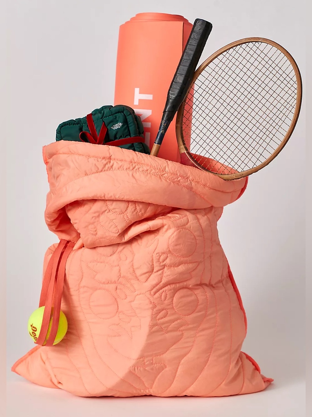 NWOT FP One x FP Movement Quilted Coral Gift Sack - Picture 3 of 8